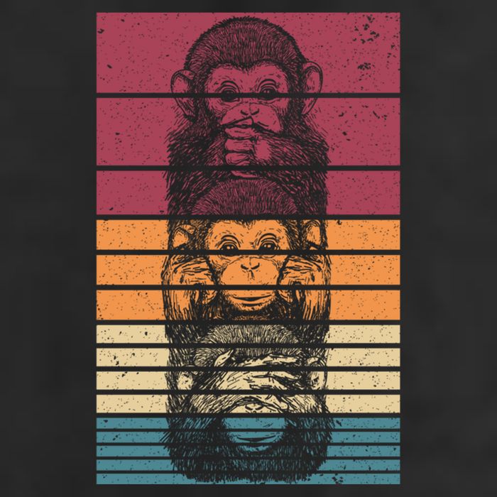 Monkey Zoo Animal Banana Retro Monkey Gift 15oz Campfire Ceramic Mug