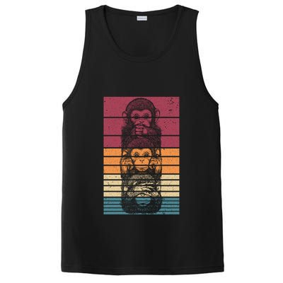 Monkey Zoo Animal Banana Retro Monkey Gift PosiCharge Competitor Tank