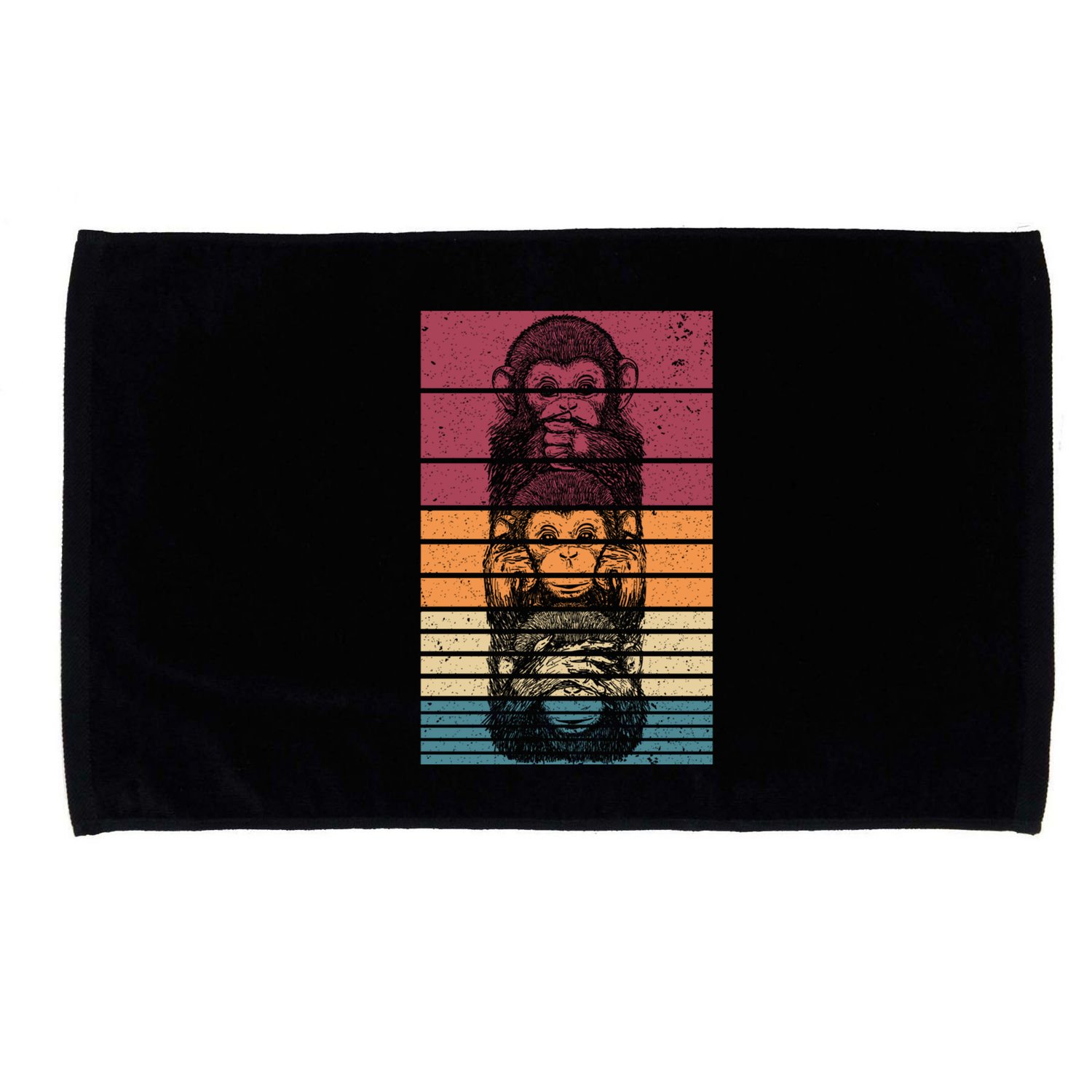 Monkey Zoo Animal Banana Retro Monkey Gift Microfiber Hand Towel