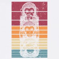 Monkey Zoo Animal Banana Retro Monkey Gift Garment-Dyed Sweatshirt