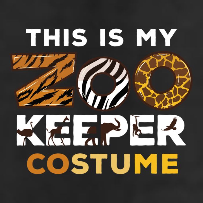 My Zookeeper Costume African Savanna Animal Print Gift 7 Panel Mesh Trucker Snapback Hat