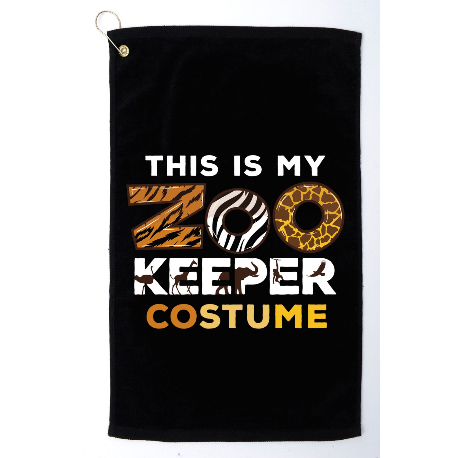 My Zookeeper Costume African Savanna Animal Print Gift Golf Towel