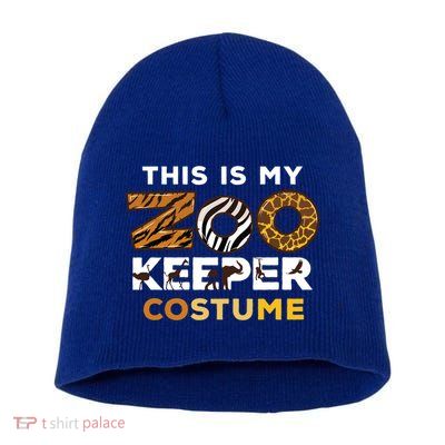 My Zookeeper Costume African Savanna Animal Print Gift Short Acrylic Beanie