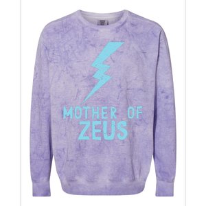 Mom Zeus God Greek Mythology Thunder Bolt Graphic Colorblast Crewneck Sweatshirt