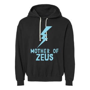 Mom Zeus God Greek Mythology Thunder Bolt Graphic Garment-Dyed Fleece Hoodie