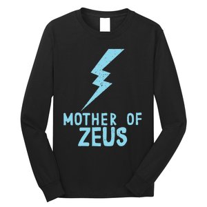 Mom Zeus God Greek Mythology Thunder Bolt Graphic Long Sleeve Shirt