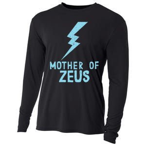 Mom Zeus God Greek Mythology Thunder Bolt Graphic Cooling Performance Long Sleeve Crew