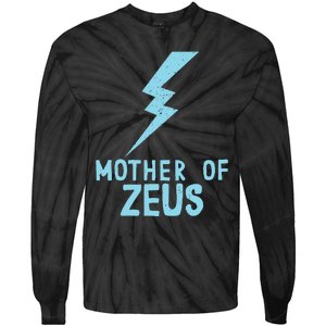 Mom Zeus God Greek Mythology Thunder Bolt Graphic Tie-Dye Long Sleeve Shirt