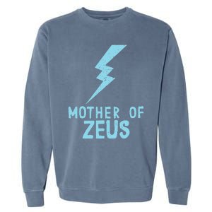 Mom Zeus God Greek Mythology Thunder Bolt Graphic Garment-Dyed Sweatshirt