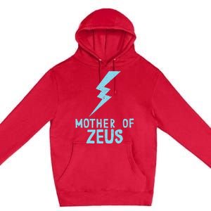 Mom Zeus God Greek Mythology Thunder Bolt Graphic Premium Pullover Hoodie