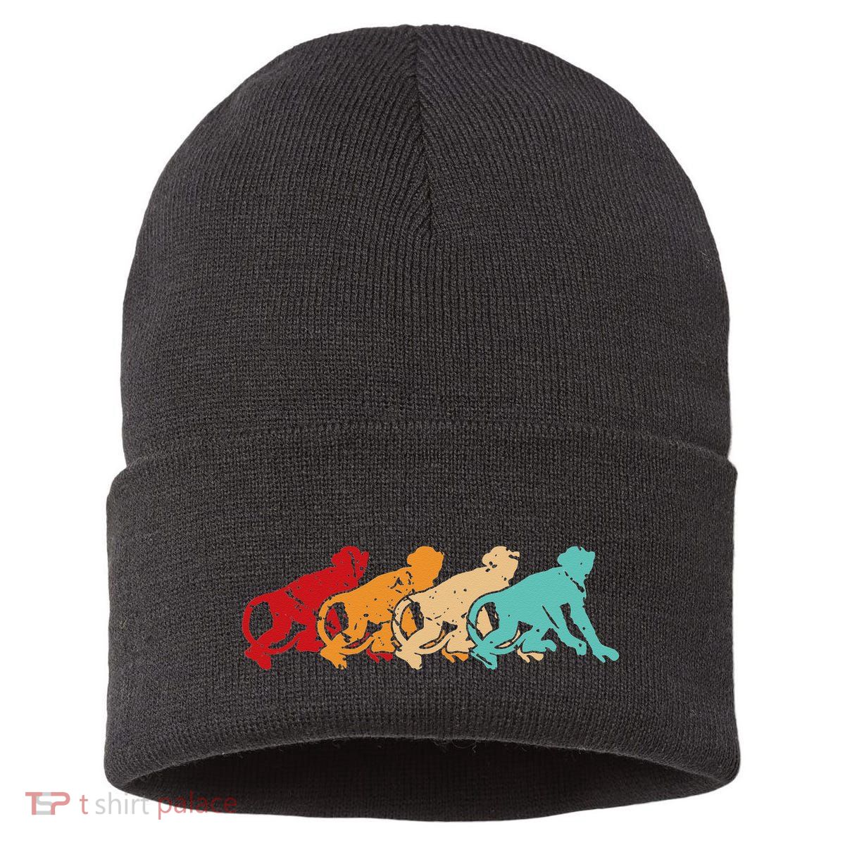 Monkey Zoo Keeper Animal Lover Gift Monkey Sustainable Knit Beanie