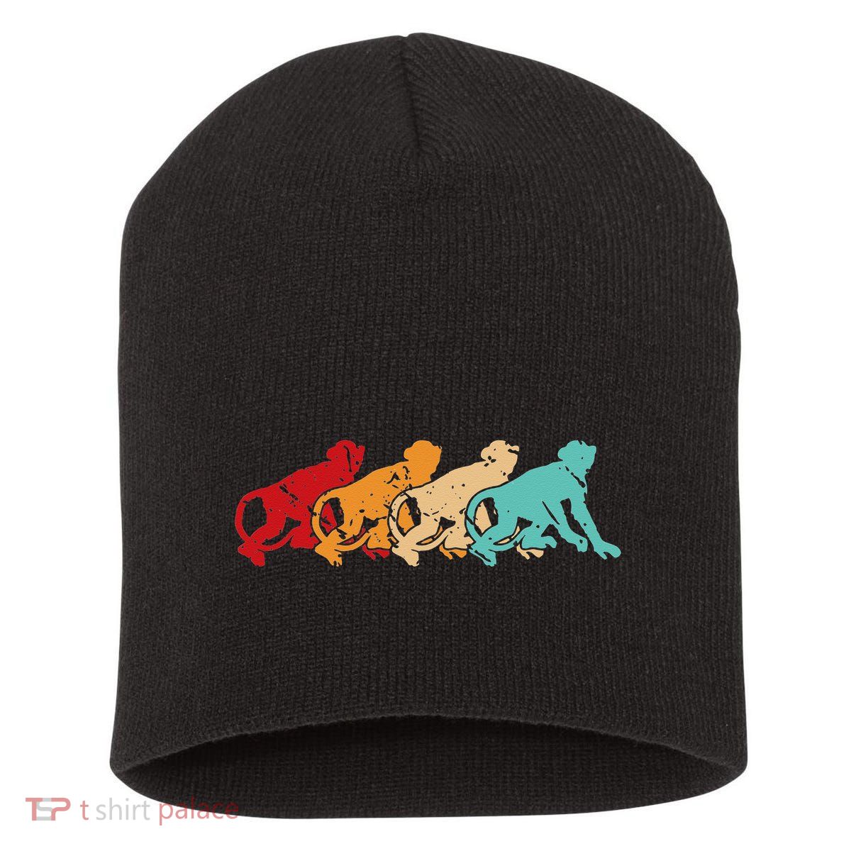 Monkey Zoo Keeper Animal Lover Gift Monkey Short Acrylic Beanie
