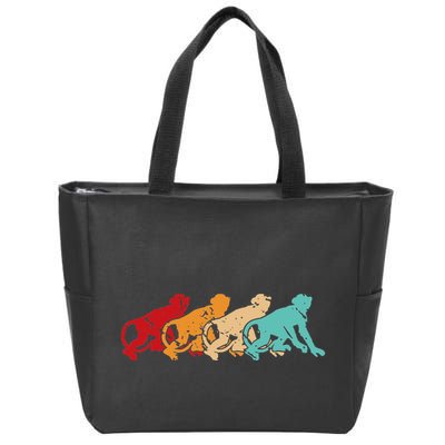 Monkey Zoo Keeper Animal Lover Gift Monkey Zip Tote Bag