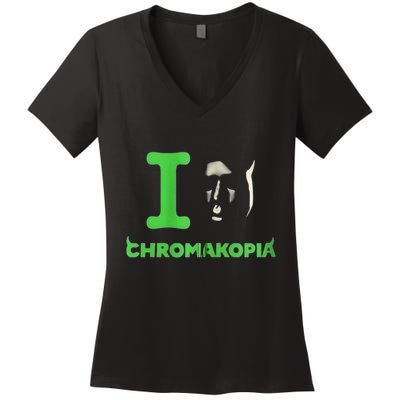 Mask Zip Women's V-Neck T-Shirt