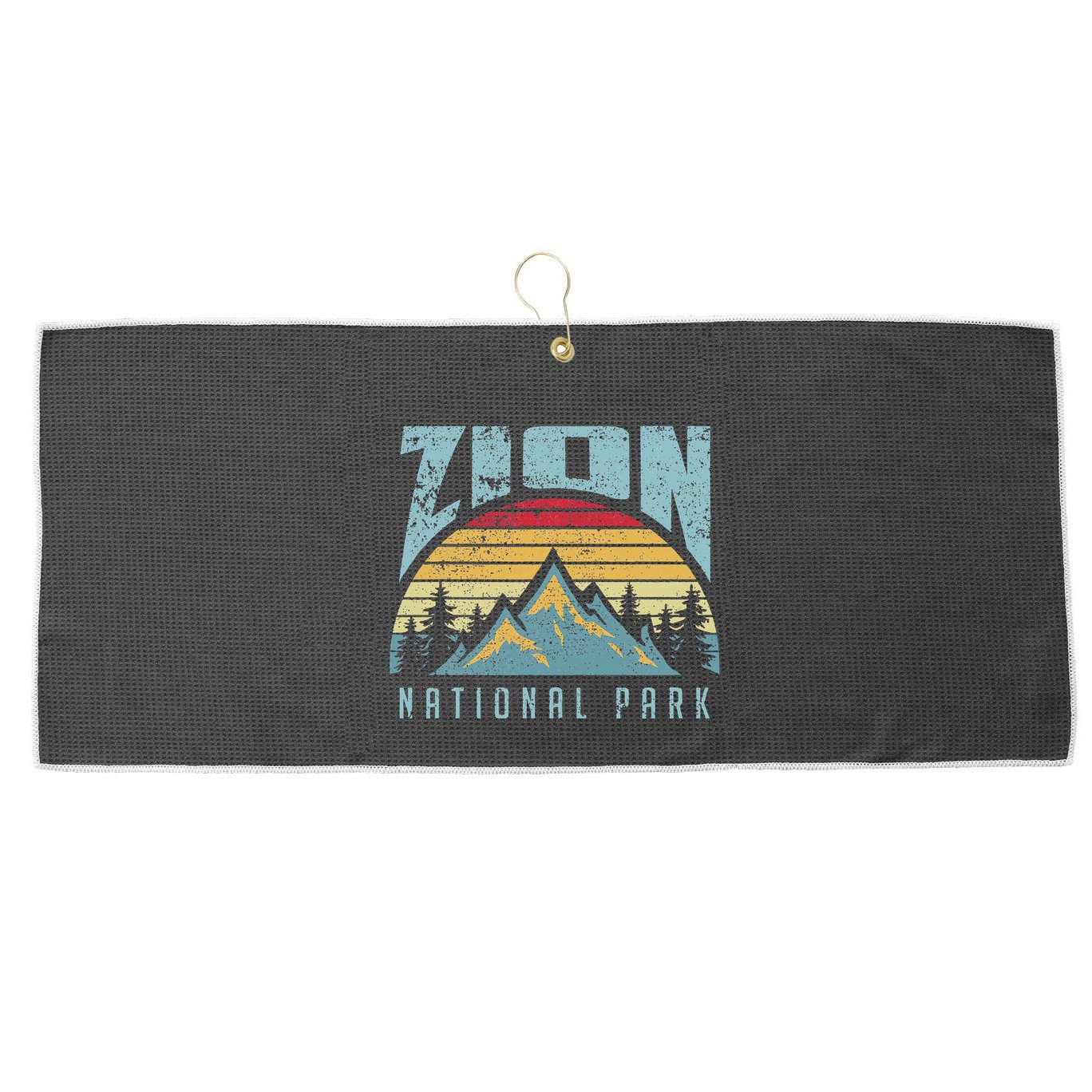 Mt Zion National Park Utah Large Microfiber Waffle Golf Towel