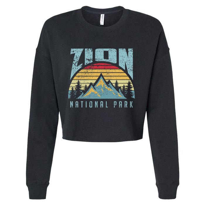 Mt Zion National Park Utah Cropped Pullover Crew