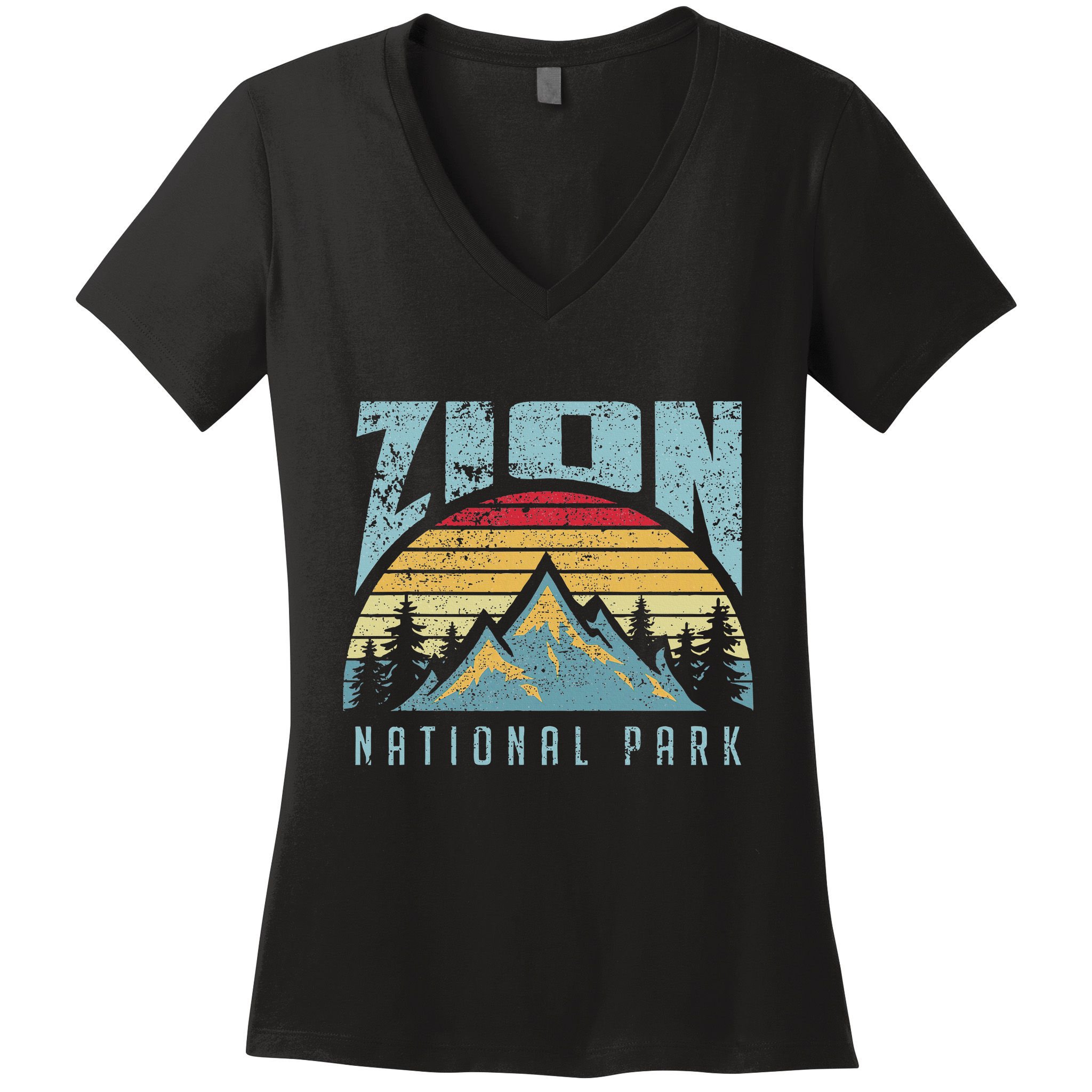 Mt Zion National Park Utah Women's V-Neck T-Shirt
