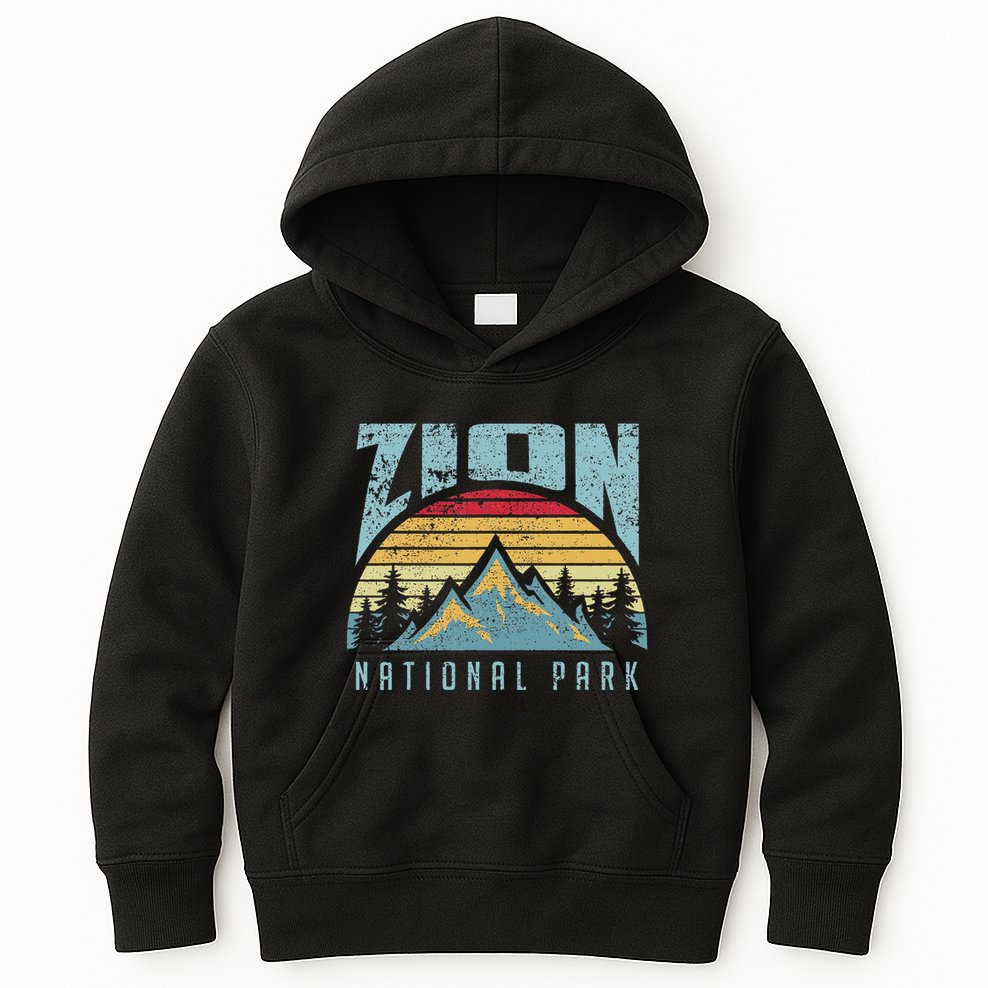 Mt Zion National Park Utah Kids Hoodie