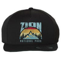 Mt Zion National Park Utah Wool Snapback Cap