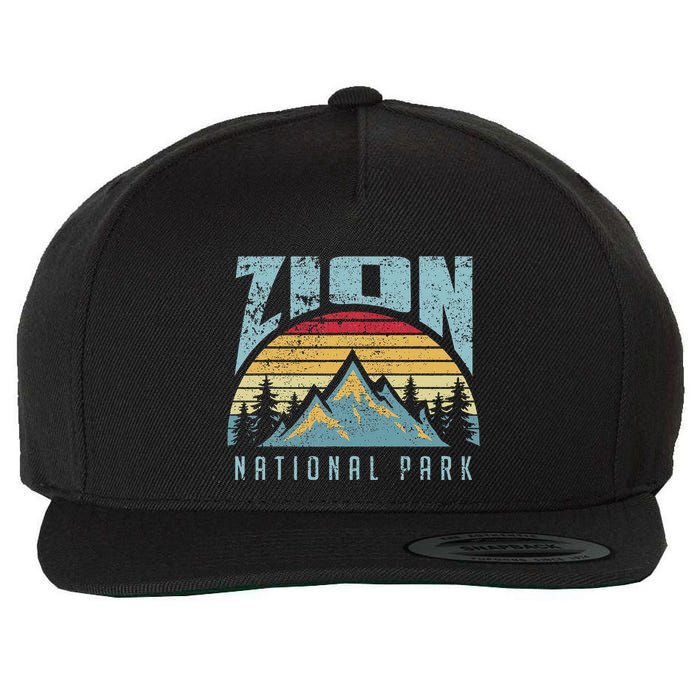 Mt Zion National Park Utah Wool Snapback Cap