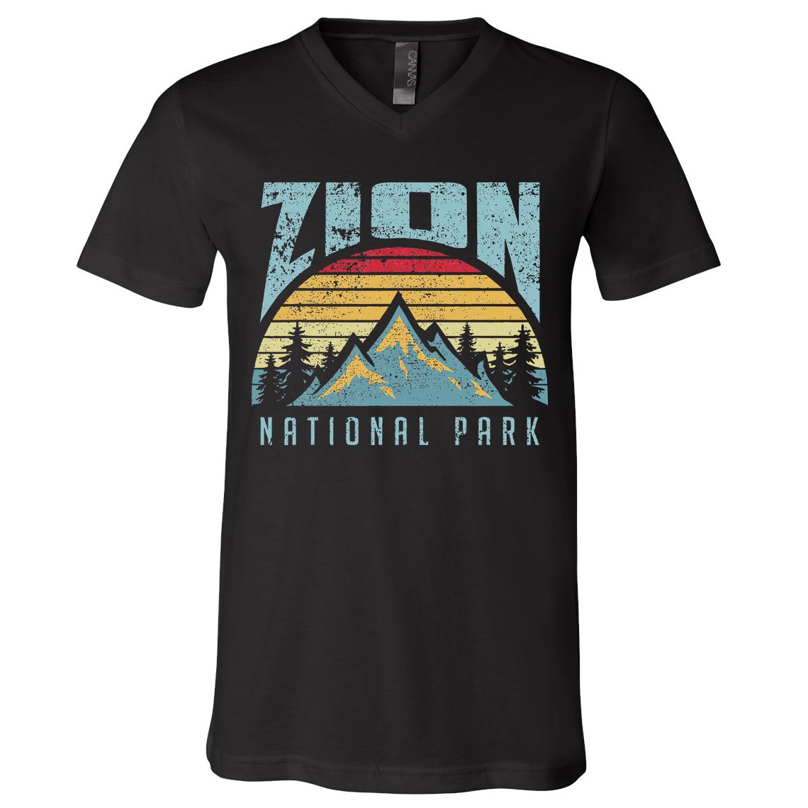 Mt Zion National Park Utah V-Neck T-Shirt