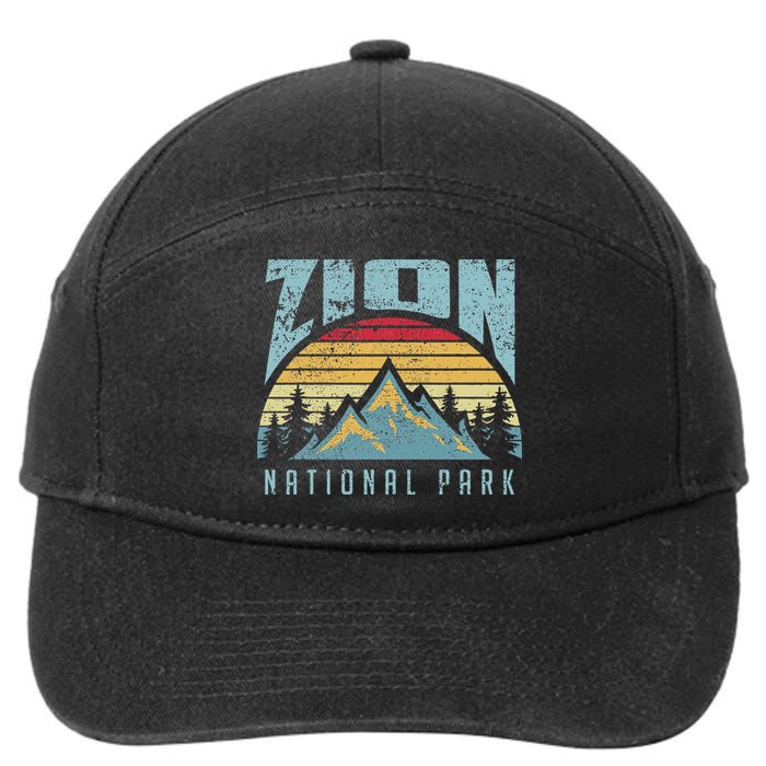 Mt Zion National Park Utah 7-Panel Snapback Hat