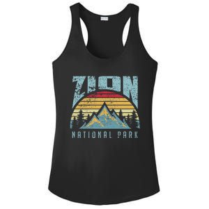 Mt Zion National Park Utah Ladies PosiCharge Competitor Racerback Tank