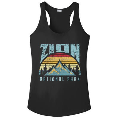 Mt Zion National Park Utah Ladies PosiCharge Competitor Racerback Tank