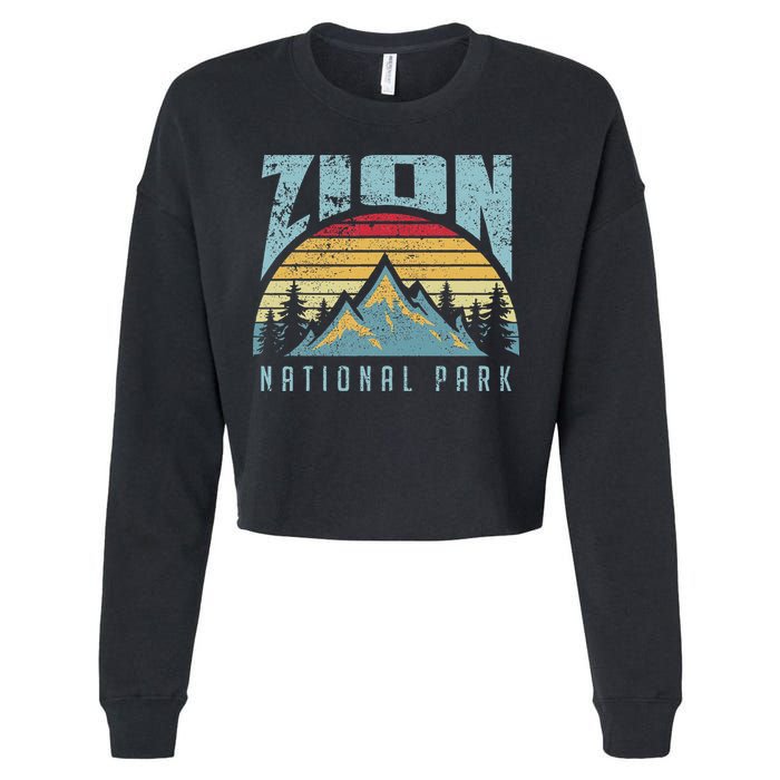Mt Zion National Park Utah Cropped Pullover Crew