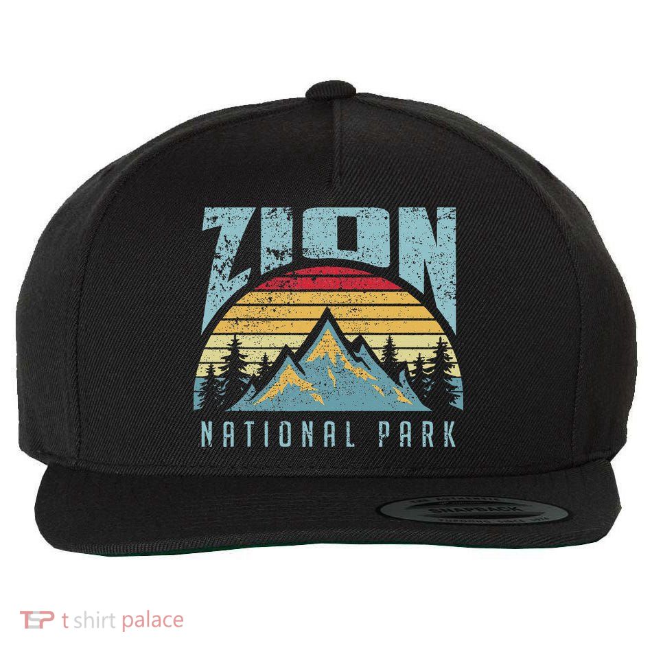 Mt Zion National Park Utah Wool Snapback Cap