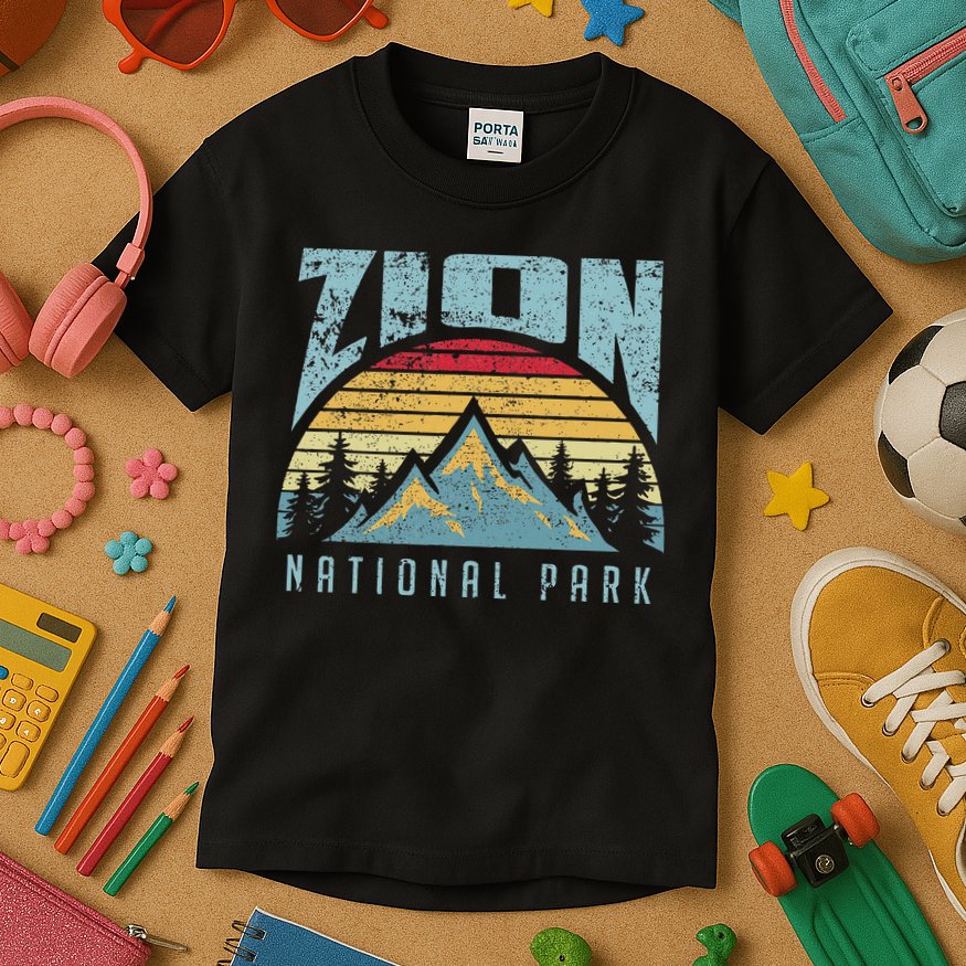 Mt Zion National Park Utah Kids T-Shirt