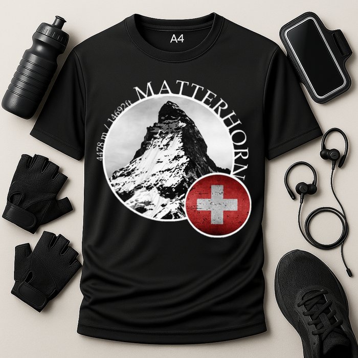 Matterhorn Zermatt Switzerland Alps Cooling Performance Crew T-Shirt