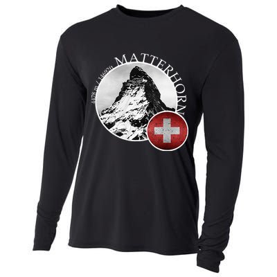 Matterhorn Zermatt Switzerland Alps Cooling Performance Long Sleeve Crew