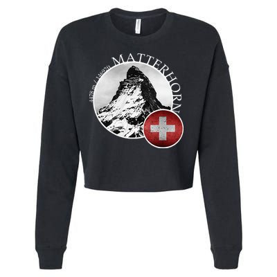 Matterhorn Zermatt Switzerland Alps Cropped Pullover Crew
