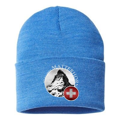 Matterhorn Zermatt Switzerland Alps Sustainable Knit Beanie