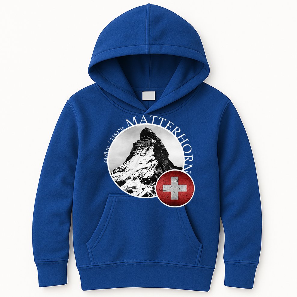 Matterhorn Zermatt Switzerland Alps Kids Hoodie