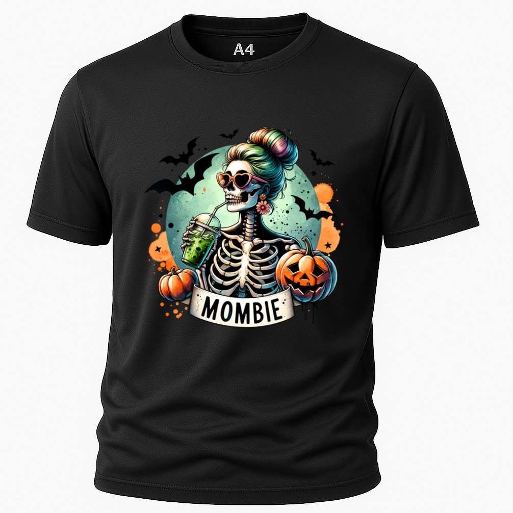 Mombie Zombie Spooky Mama Retro Performance Shirt