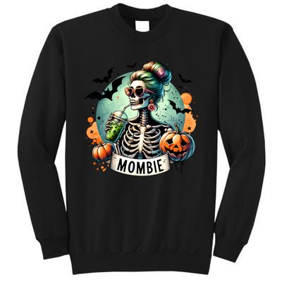 Mombie Zombie Spooky Mama Retro Sweatshirt