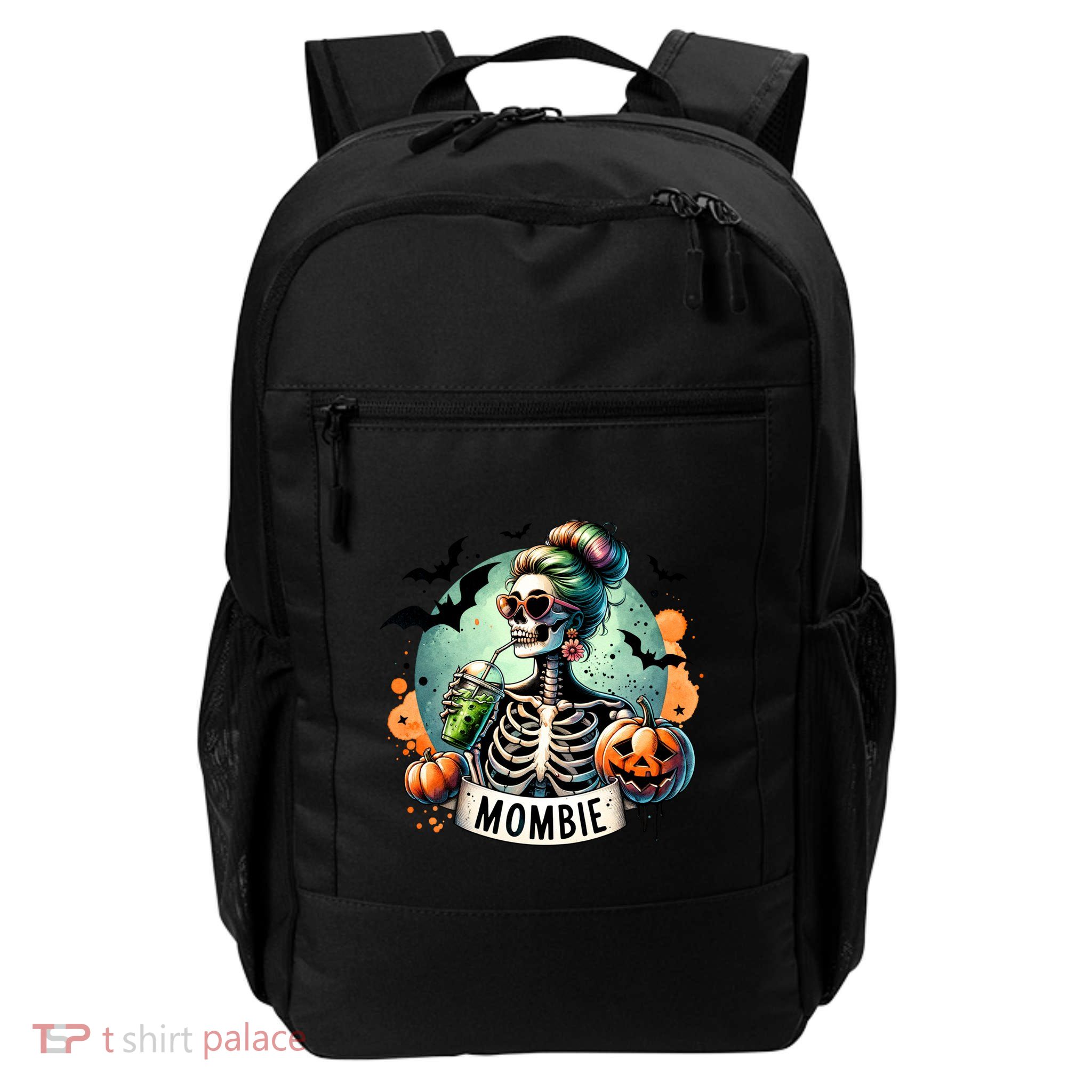Mombie Zombie Spooky Mama Retro Backpack