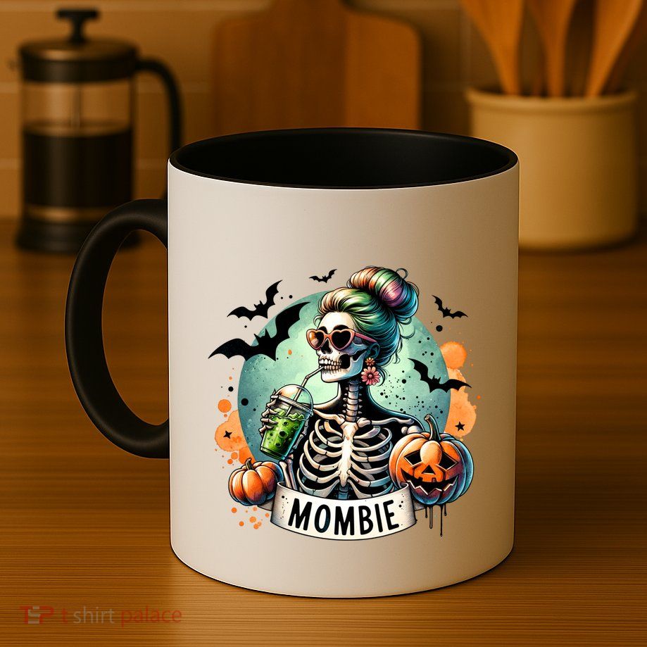 Mombie Zombie Spooky Mama Retro Mug