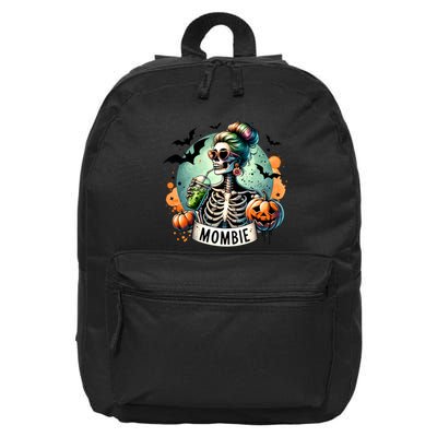 Mombie Zombie Spooky Mama Retro 16 in Basic Backpack