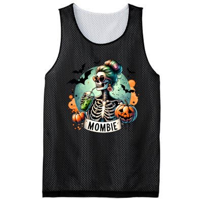 Mombie Zombie Spooky Mama Retro Mesh Reversible Basketball Jersey Tank