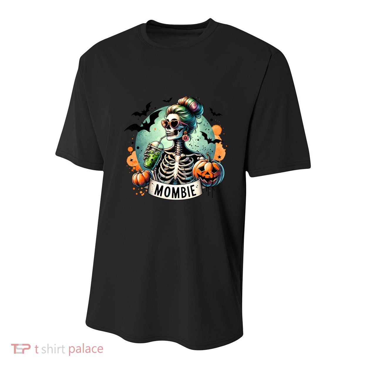 Mombie Zombie Spooky Mama Retro Youth Performance Sprint T-Shirt