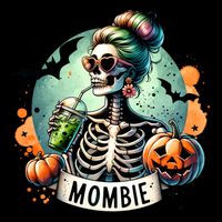 Mombie Zombie Spooky Mama Retro Youth Performance Sprint T-Shirt