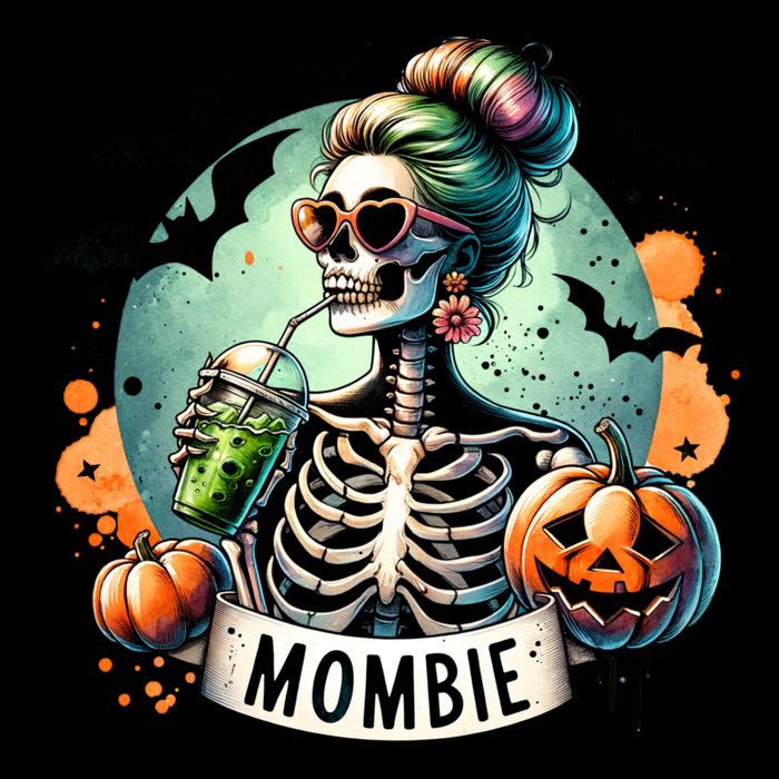 Mombie Zombie Spooky Mama Retro Youth Performance Sprint T-Shirt