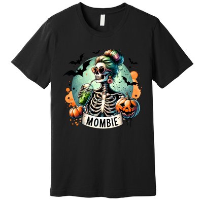 Mombie Zombie Spooky Mama Retro Premium T-Shirt