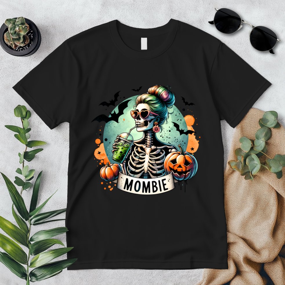 Mombie Zombie Spooky Mama Retro Premium T-Shirt