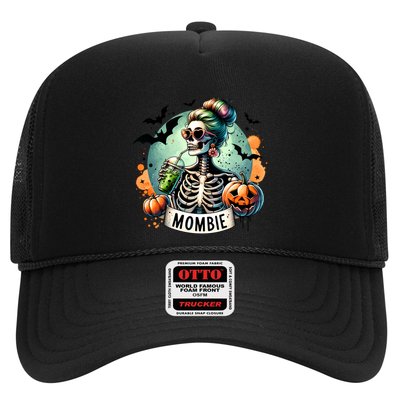 Mombie Zombie Spooky Mama Retro Trucker Hat