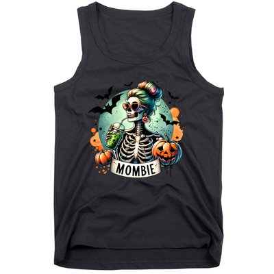 Mombie Zombie Spooky Mama Retro Tank Top