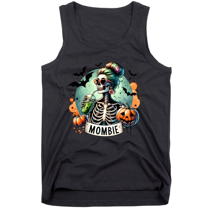 Mombie Zombie Spooky Mama Retro Tank Top